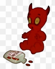 Devil Devilcasper Mean Sticker - Cartoon Profile Aesthetic Emoji,Red Devil Emoji Meaning
