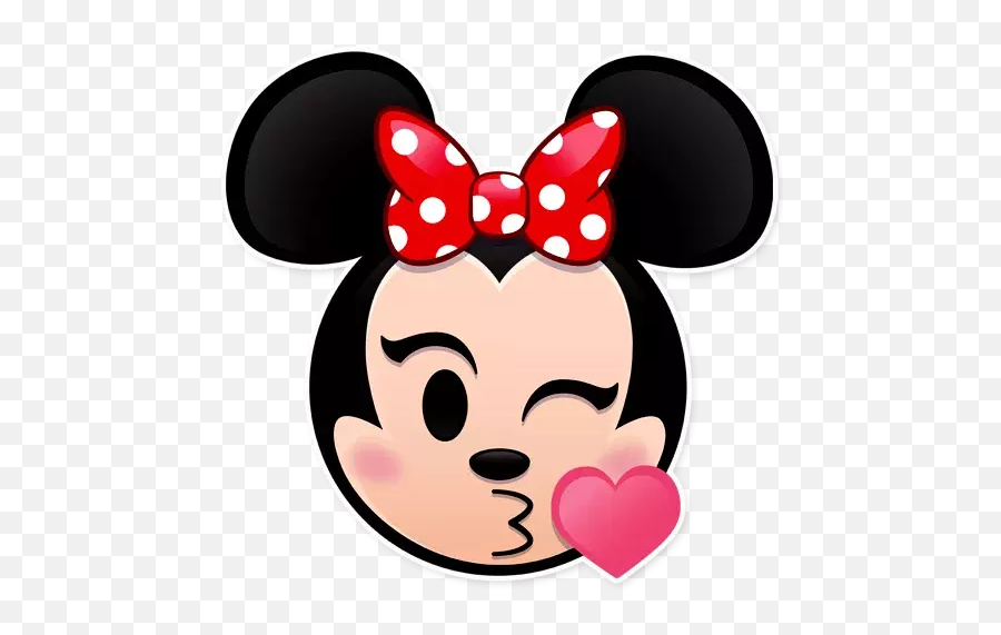 Disney Emojis 1 Sticker För Whatsapp - Disney Emoji Minnie Mouse,Disney Movies With Emojis