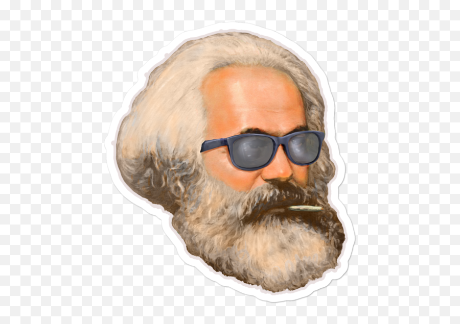 Stickers Little Sticky Memes You Can Post In Real Life - Karl Marx Smoking Emoji,Alfred E Neuman Emoticon