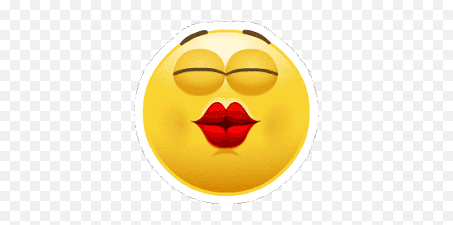 Kissing Emoji Gifs - 42 Animated Emoticons For Free Use Gif Animation Kiss Emoticon Gif,Pretty Girl Blushing Emoticon
