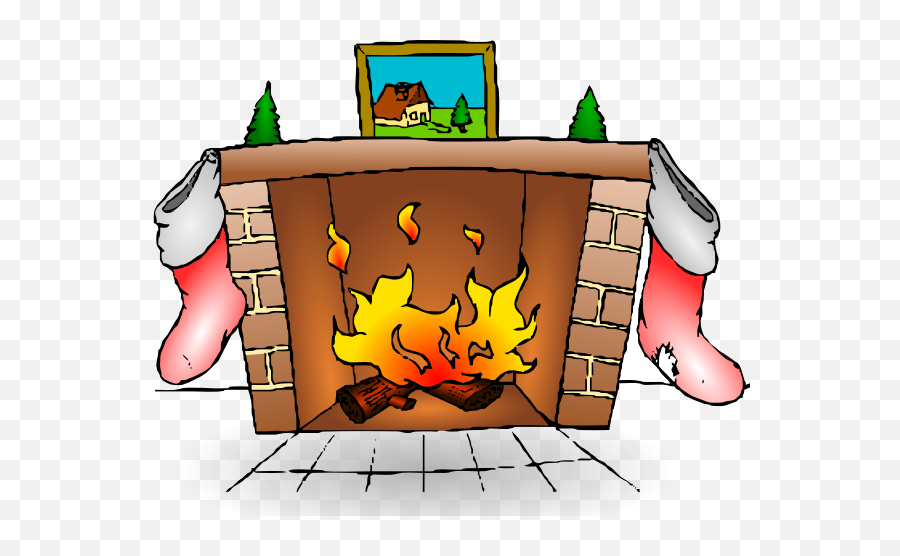 Christmas Fireplace Png Image - Fire Place Clip Art Emoji,Fireplace Emoji