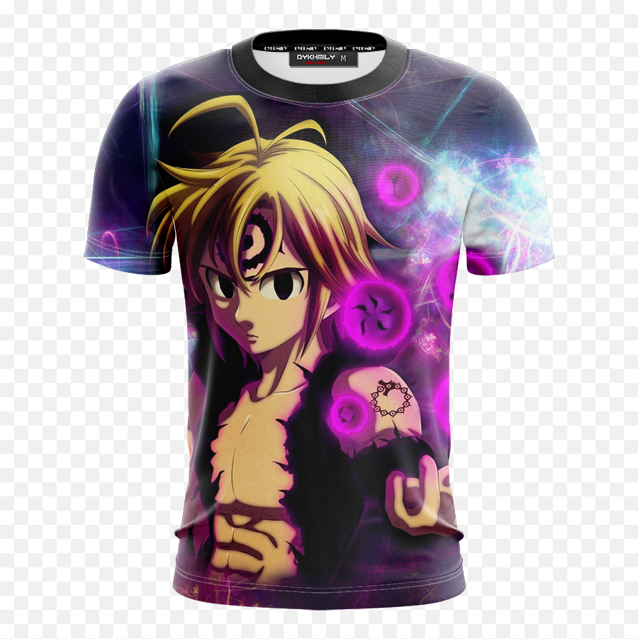 The Seven Deadly Sins Meliodas Assault Mode 3d T - Shirt Emoji,Can Meliodas Get His Emotions Back