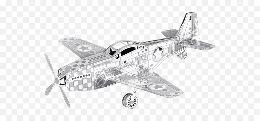 Fascinations Metal Earth Mustang P - 51 Fascinations Metal Earth Plane Emoji,What Is The Pic Of An Airplane And Pencil With Note Paper For Emoji