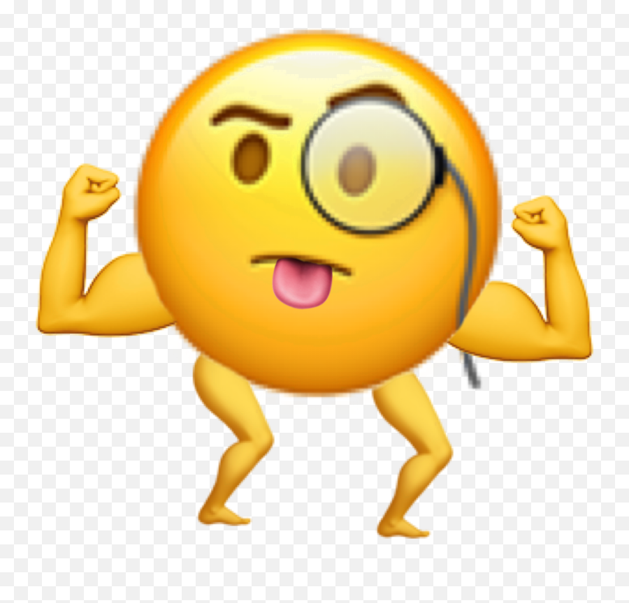 Emoji Strong Smart Sticker By Lilly - Happy,Strong Emoji Png