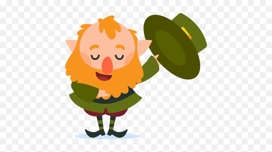 Leprechaun Hat Down Cartoon - Cartoon Leprauchan Png Transparent Emoji,Emoticon Calcetin