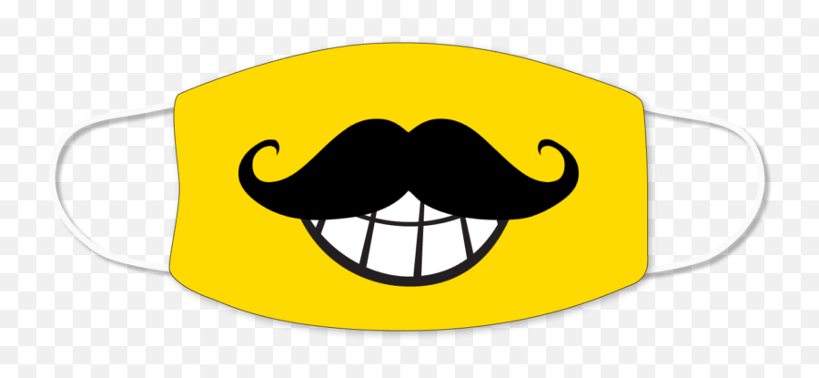 Moustache - Face Masks Mouth Guard Option 3 Kundiya Mucha Emoji,Foaming At The Mouth Emoticon