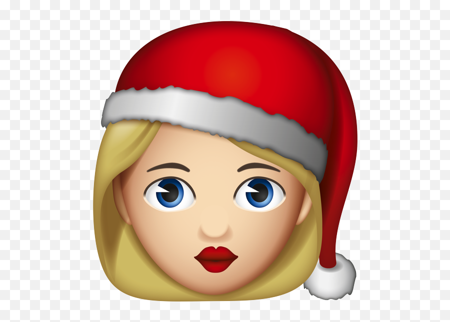 Mrs Santa Claus Emoji Clipart - Mrs Santa Emoji,Santa Clause Emojis