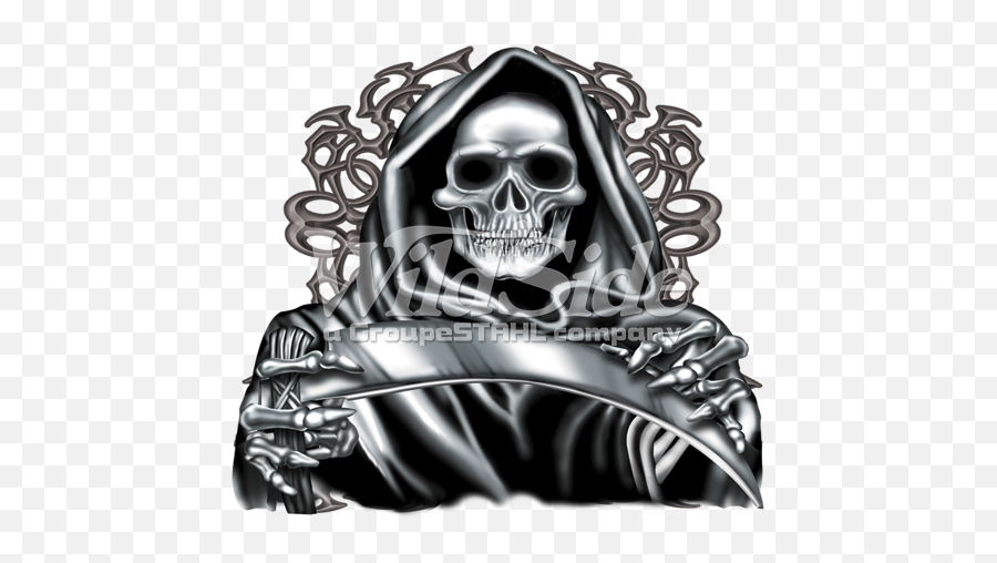 Download Hd Stock Transfer - Hood Grim Reaper Drawings Background Reaper Logo Transparent Emoji,Grim Reaper Emoticon Facebook