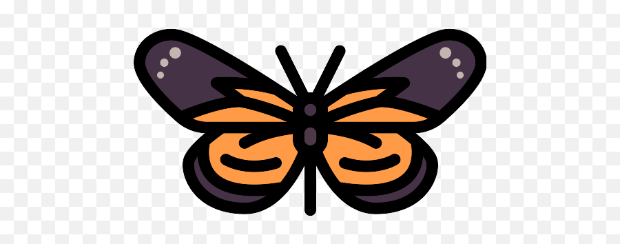Butterfly Of Beautiful Design From Top View Slightly Rotated - Girly Emoji,Free Butterfly Emojis