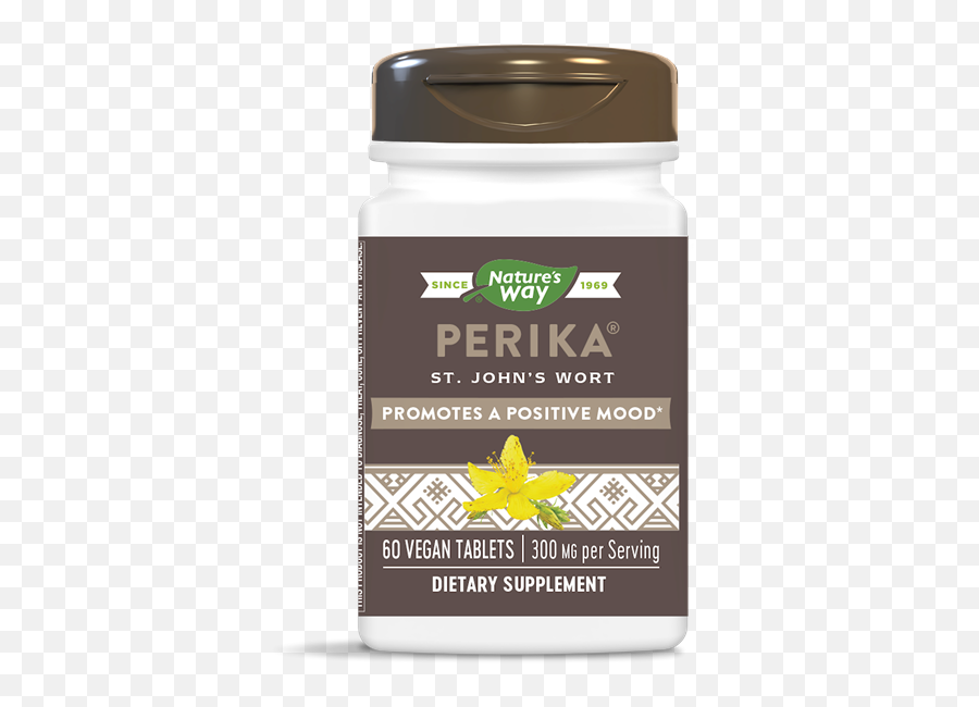 Natureu0027s Way - Perika St Johnu0027s Wort 60 Tablets Emoji,Caramel Color Emotion