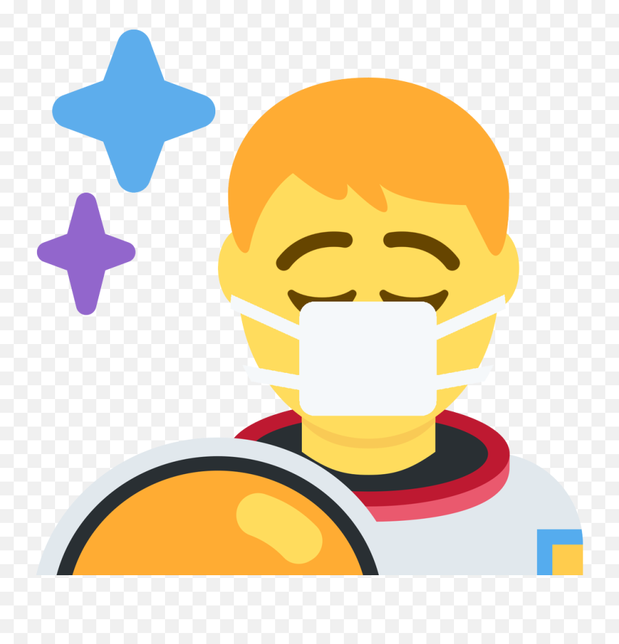 Emoji Face Mashup Bot On Twitter U200d Man Astronaut - Thinking Astronaut,Face Mask Emoji
