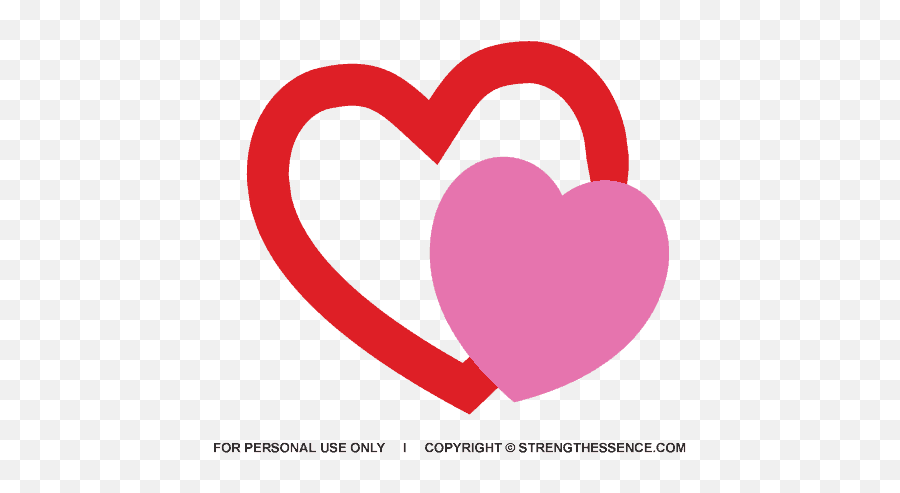 Pair - Ofredoutlinepinkheartsoverlapping Strength Essence Emoji,Heart Emoticon Bullet