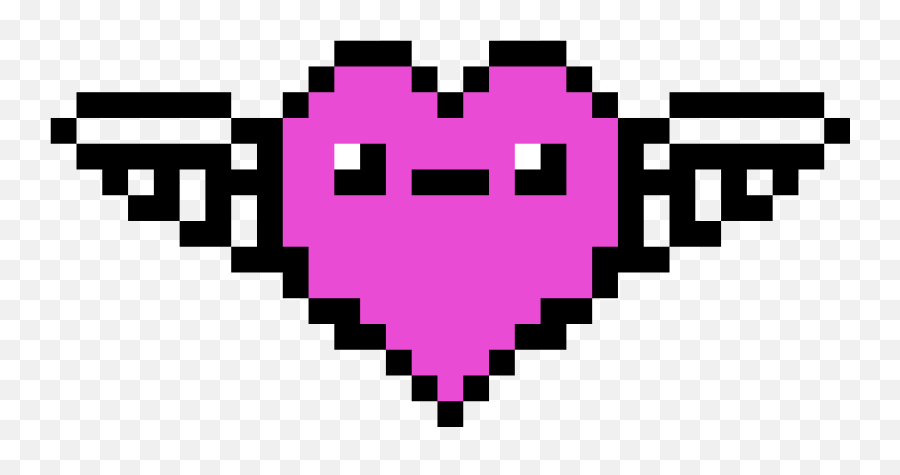 Heart Grows Wings - Pixel Heart Png Blue Clipart Full Size Emoji,Wing Emoji Text