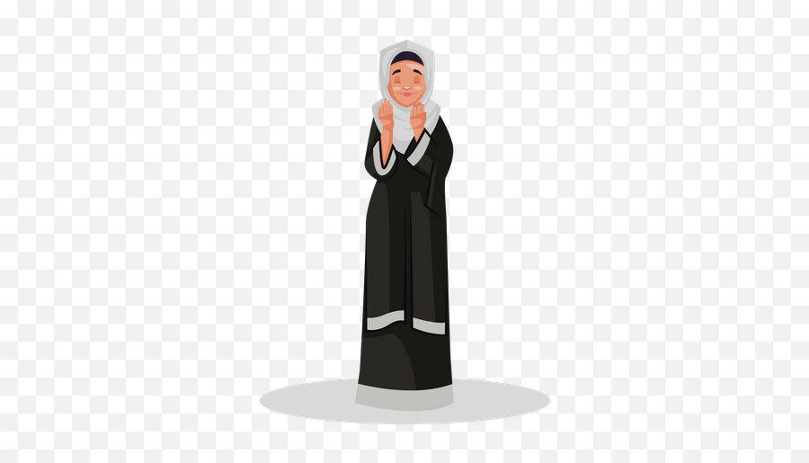 Premium Arabic Woman Standing With Folded Hands 3d Emoji,Standing Girl Emoji