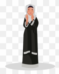 Premium Arabic Woman Standing With Folded Hands 3d Emoji,Standing Girl Emoji