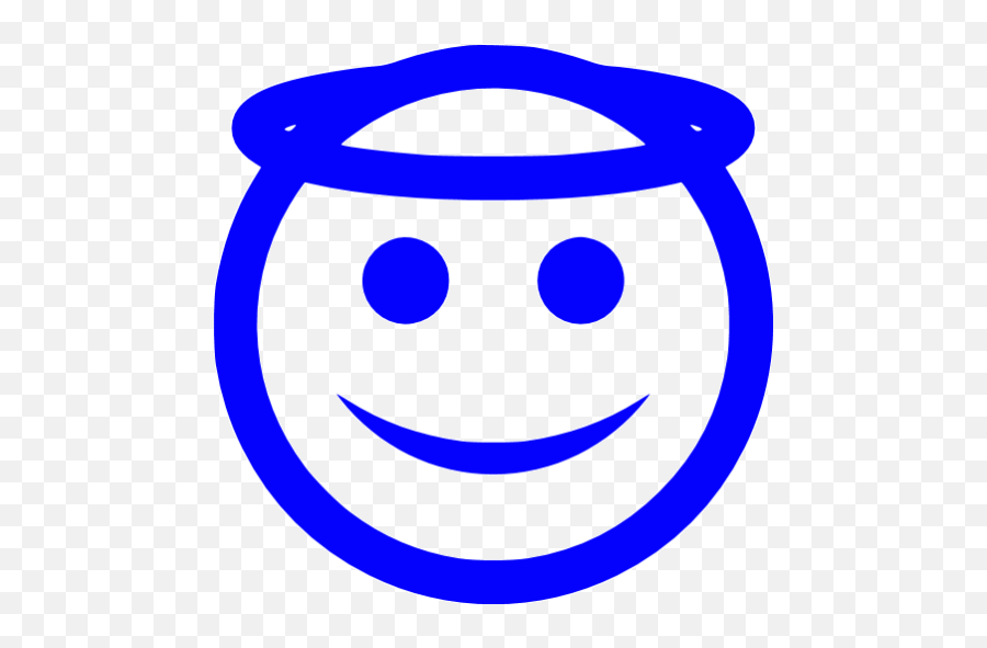 Blue Angel Icon - Free Blue Emoticon Icons Emoji,Empty Head Emoji