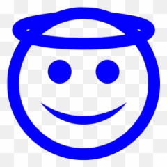Blue Angel Icon - Free Blue Emoticon Icons Emoji,Empty Head Emoji
