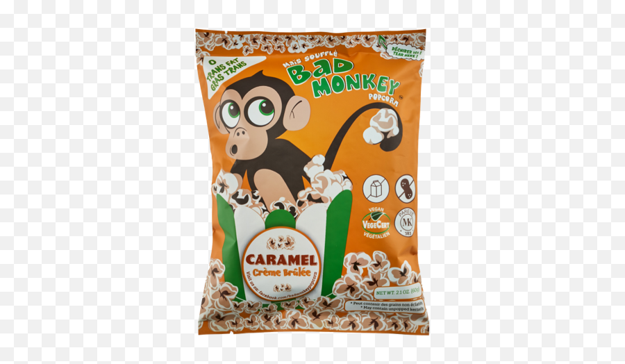 Small Format Popped Popcorn Bags Bad Monkey Popcorn Emoji,Emoji Annoncer