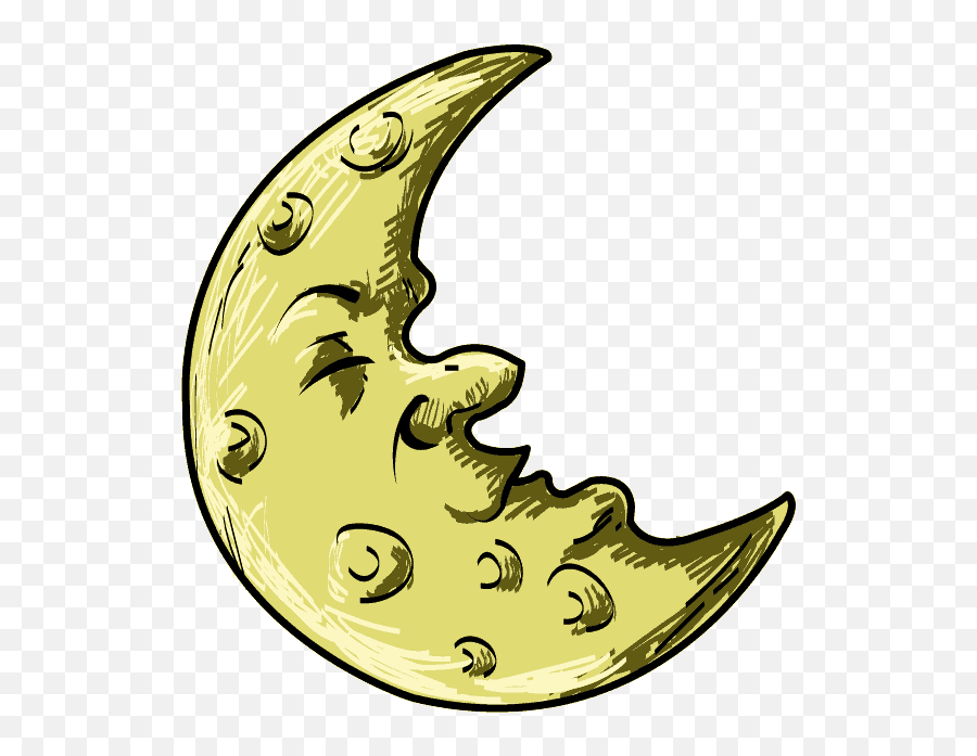 Half Moon Clipart At Getdrawings - Cartoon Moon Crescent Png Emoji,Half Moon Emoji