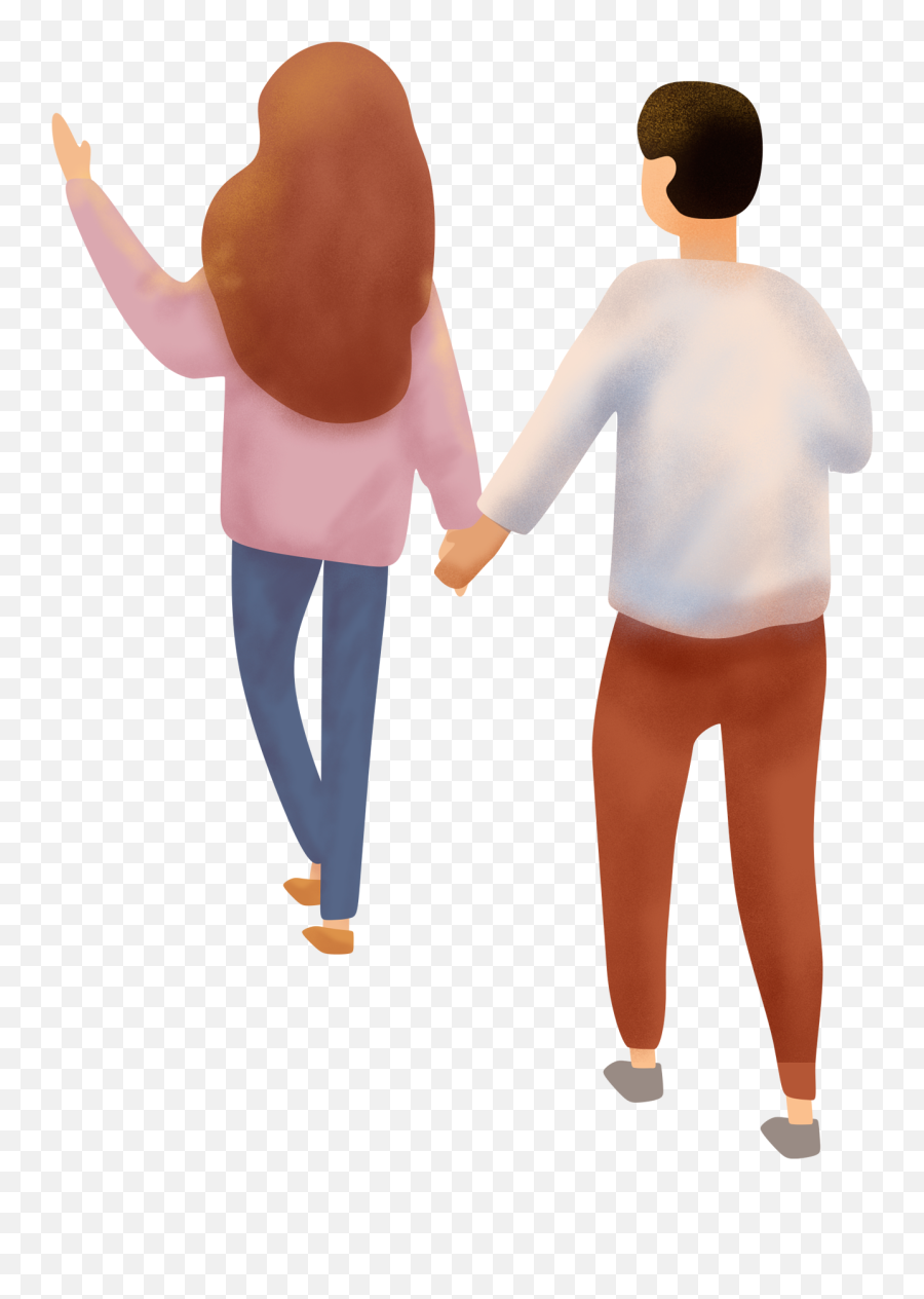 Ftestickers Love Couple Walking Sticker By Pennyann - Holding Hands Emoji,Couple Holding Hands Emoji