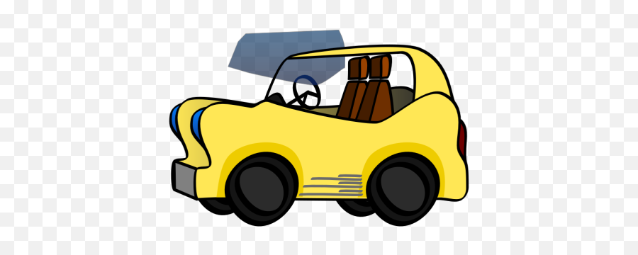 Yellow Cartoon Car Png Svg Clip Art For Web - Download Clip Synthetic Rubber Emoji,Yellow Car Emoji