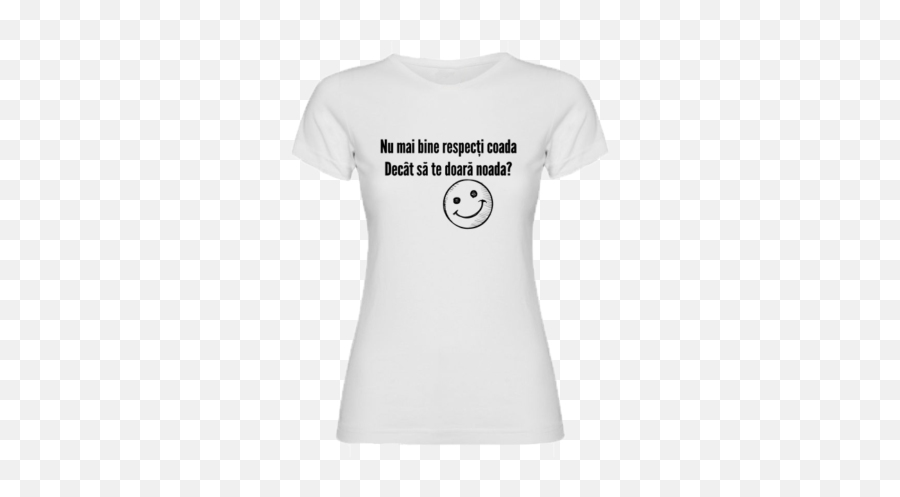 Tricou Respecta Coada - Tricouri Personalizate 8 Martie Emoji,Emoticon De Craciun