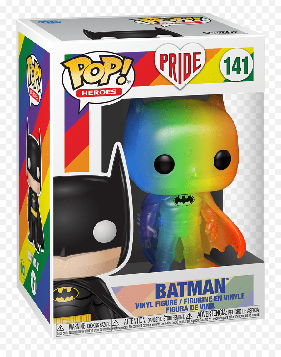 Pop Heroes - Batman Pride Funko Pop Emoji,Vinyl Toy + Change Emotions