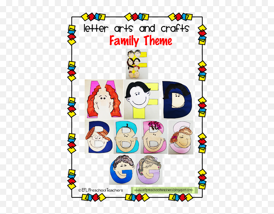 Esl Family Theme Letter Arts And Crafts - Esl Seasons Craft Emoji,Todd Parr Emotions Cards