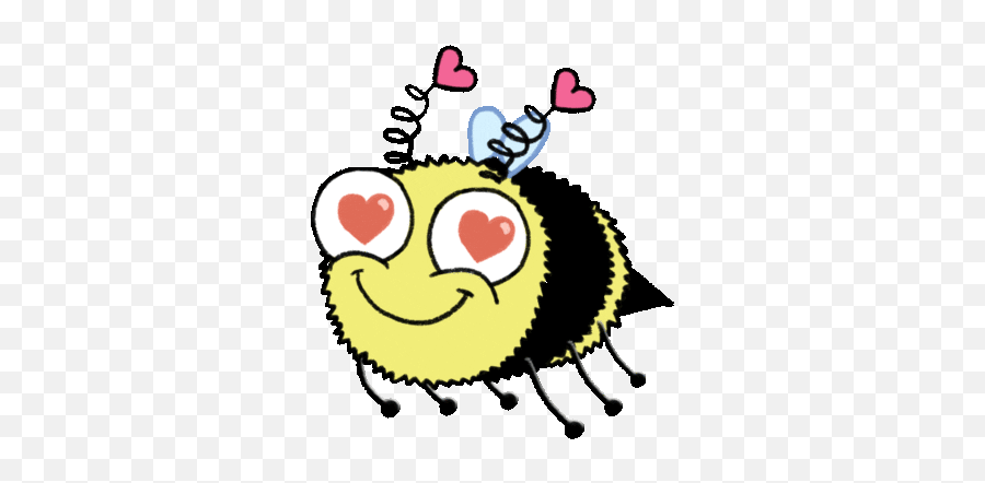In Love Bees Wasps Animated Gifs - Bee Love Gif Emoji,Emoticon Changing Square Gif