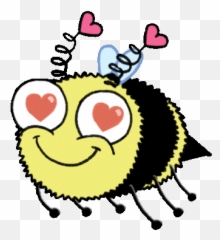 In Love Bees Wasps Animated Gifs - Bee Love Gif Emoji,Emoticon Changing Square Gif