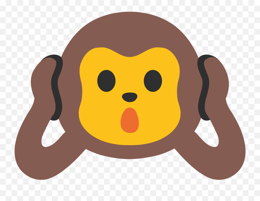 Download File Emoji U F Monkey Ears Png - Hear No Evil Clipart,Ear Emoji