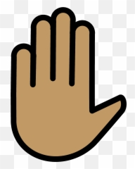 Raised Hand Emoji Clipart - Emoji,Raise Your Hand Emoji