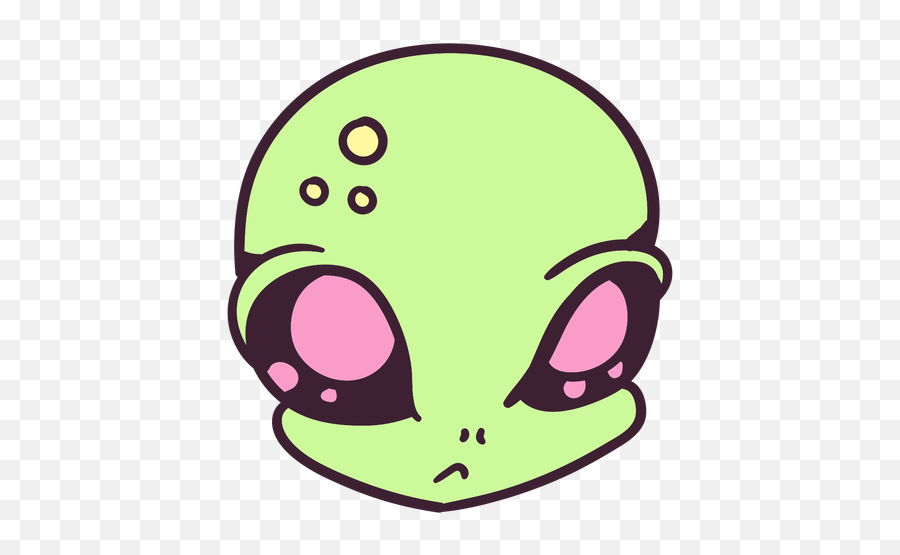 Alienu0027s Head Indifferent Colorful Stroke - Transparent Png Cabeza De Alien Png Emoji,Purple Caterpillar Emoticon
