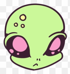 Alienu0027s Head Indifferent Colorful Stroke - Transparent Png Cabeza De Alien Png Emoji,Purple Caterpillar Emoticon