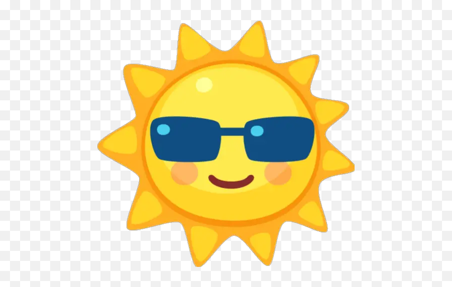 Emoji Sun Stickers For Whatsapp - Whatsapp Sun Sticker,Dissaprove Emoticon