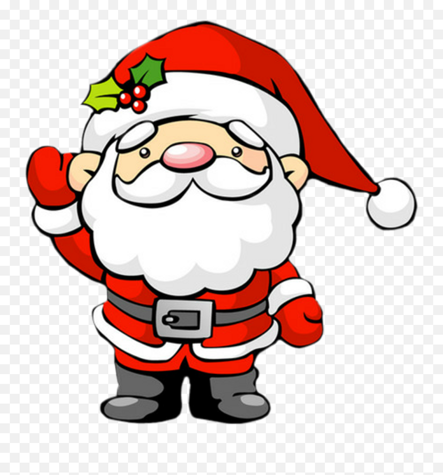 Cartoon Santa Claus Chimney Clipart - Santa Claus Sticker Png Emoji,Crying Santa Claus Emoticon