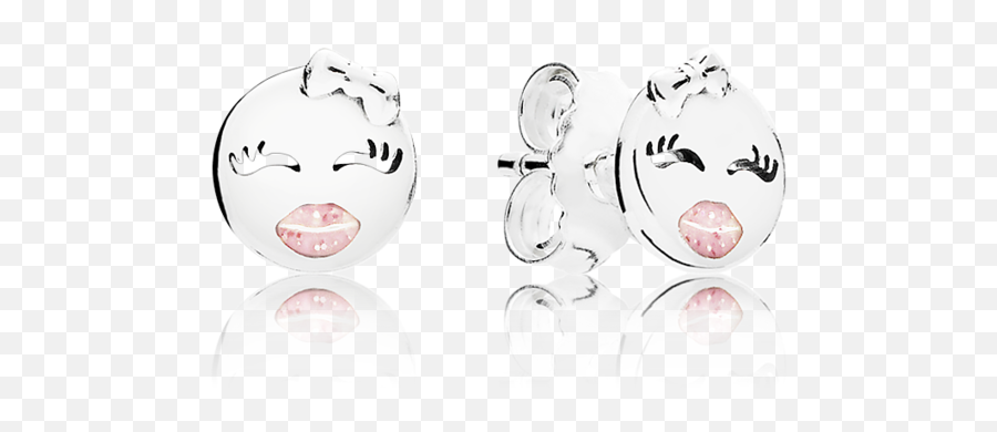 Playful Wink - Solid Emoji,Emoji Earrings