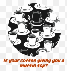 Is Your Coffee Giving You A Muffin Top - Eat Out Eat Well Black And White Coffee Pattern Emoji,Dunkin Donuts Pumpkin Coffee Emoticons