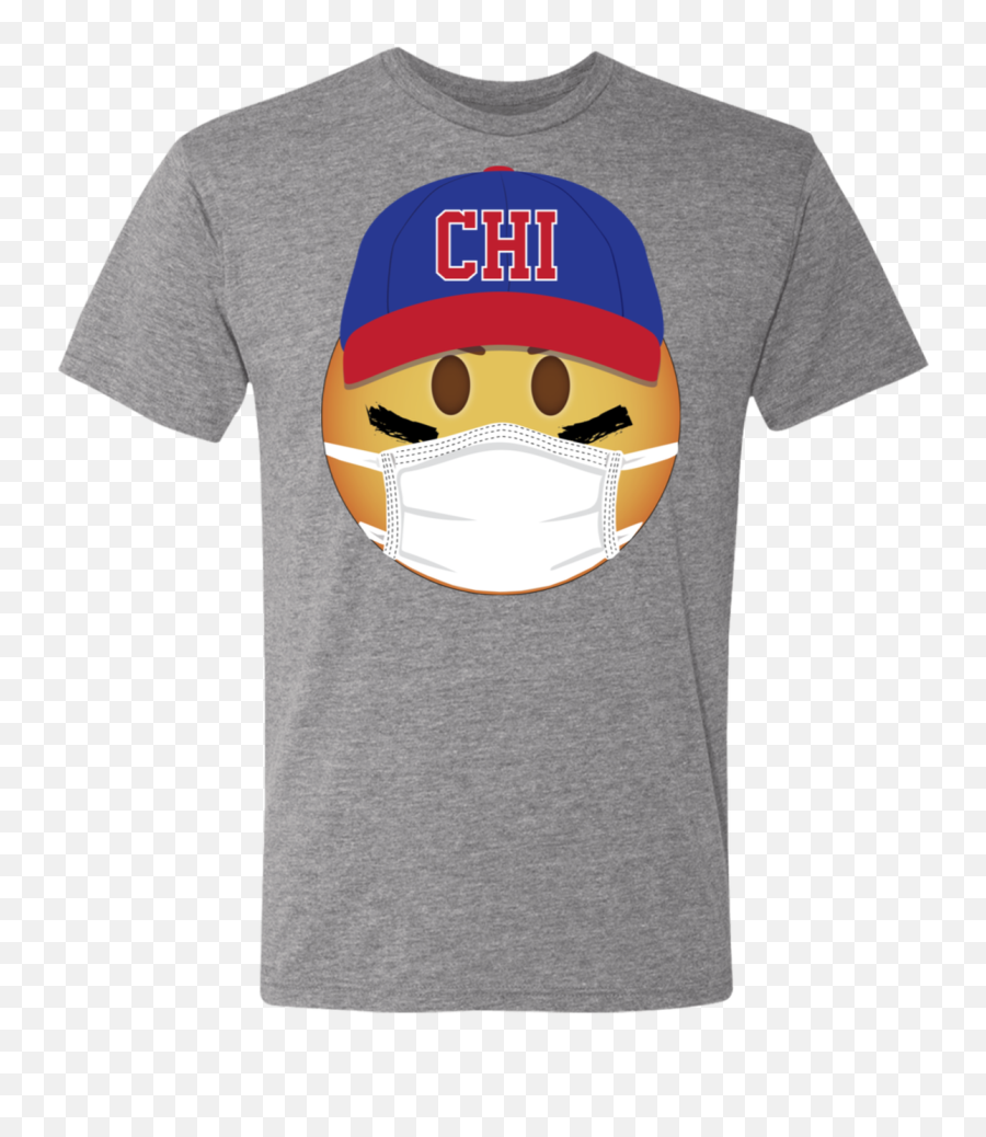 Baseball Maskmoji Tri - Short Sleeve Emoji,Emoji Baseball Jersey