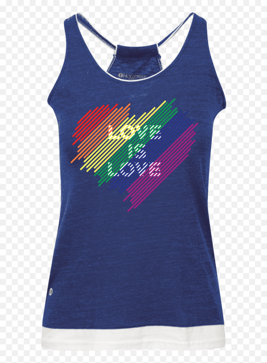 Download Hd Love Is Love Heart Vintage Heathered Tank - Gym Emoji,