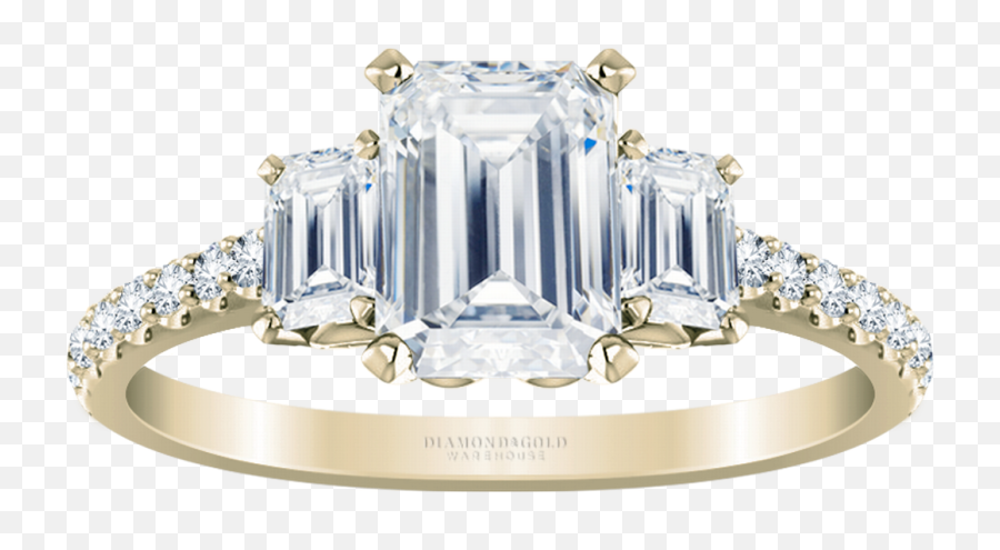 Three Stone Emerald Diamond Engagement Ring Emoji,Emotions Sterling Silver 7-stone Ring