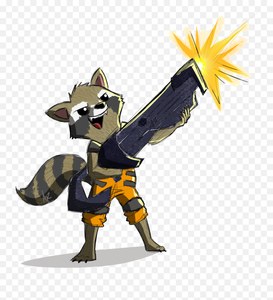 Download Rocket Raccoon Png Pic - Rocket Raccoon Cartoon Emoji,Cartoon Raccoon No Emotion
