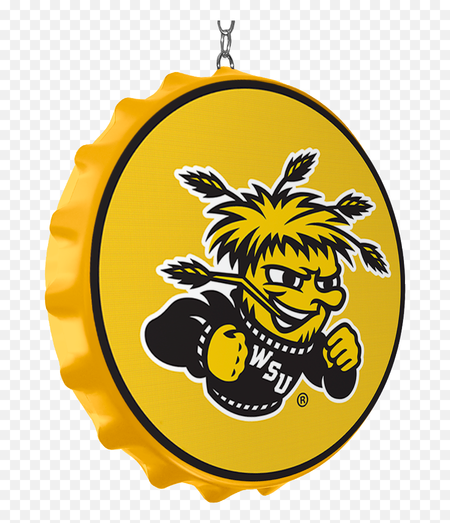 Wichita State Shockers Logo - Bottle Cap Dangler Emoji,Emojis To Paint On A Canvas