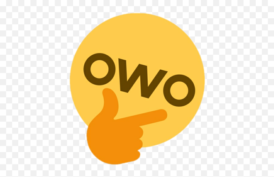 Owo Uwu Emoji Thinkingemoji Sticker By Høpe - Owo Emoji Discord,Thinking Emoji Meme Transparent