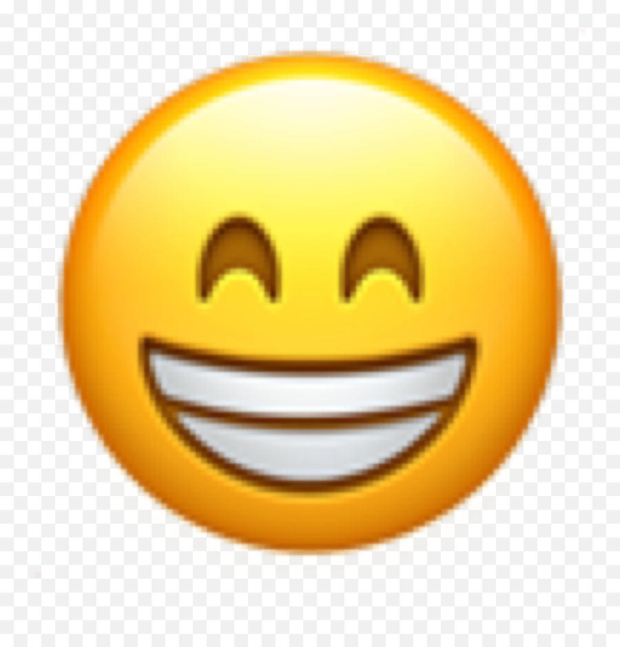 Funny Emoji Emoticon Iphone Sticker - Grinning Face With Smiling Eyes,Funny Emoji Text