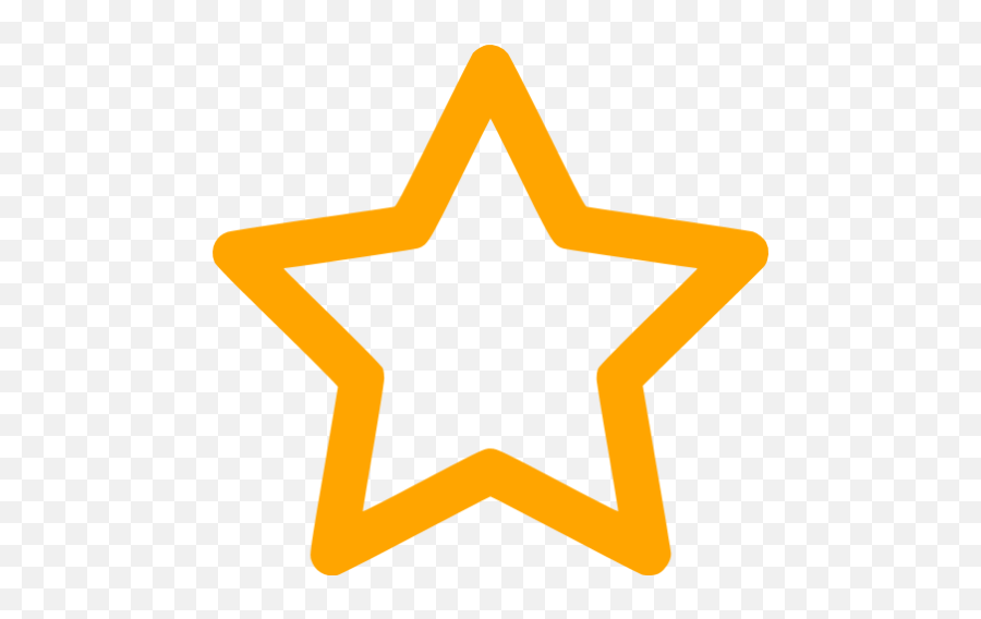 Orange Outline Star Icon - Free Orange Star Icons Emoji,Orange Heart Sparkle Emoji