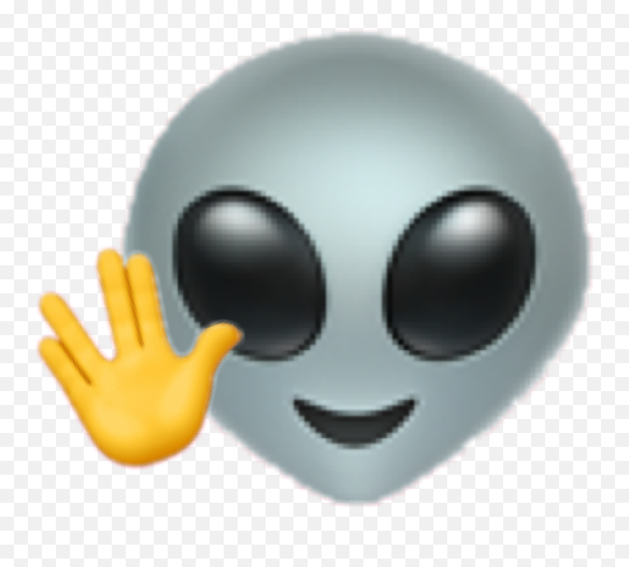 Alien Creepy Emoji Ufo Sticker By Ashleyyy - Happy,Creeped Out Emoji