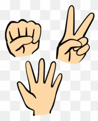 Hands Making Rock Paper Scissors Motions Clipart Free - Rock Paper Scissors Image Emoji,Scissors Money Money Emoji
