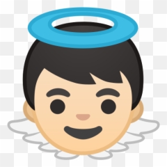Light Skin Tone Emoji - Imagem De Rosto De Anjinho,Hug Emoticon Blackberry