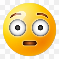 Wall Stickers Flushed Face Emoji - Imagenes De Una Cara Sorprendida,Emoji Wall Art